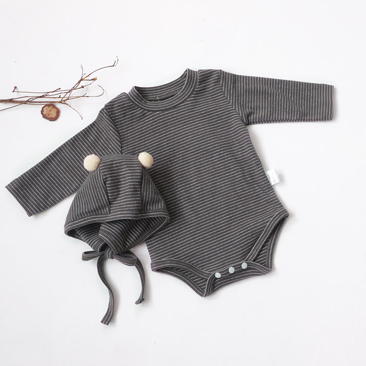 【BABY】シンプル無地・ボーダー　ロンパース / ボトムス/帽子 CawaKomostore
