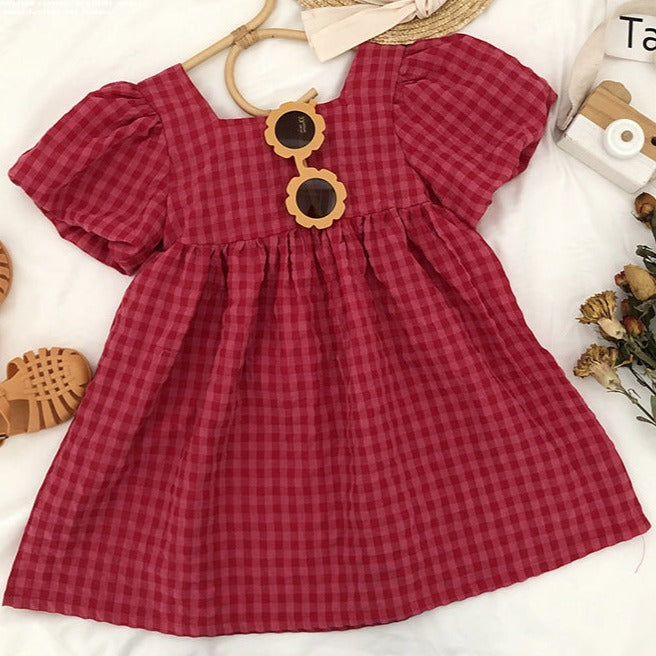 【GIRL】レッドチェック柄ワンピース CawaKomostore