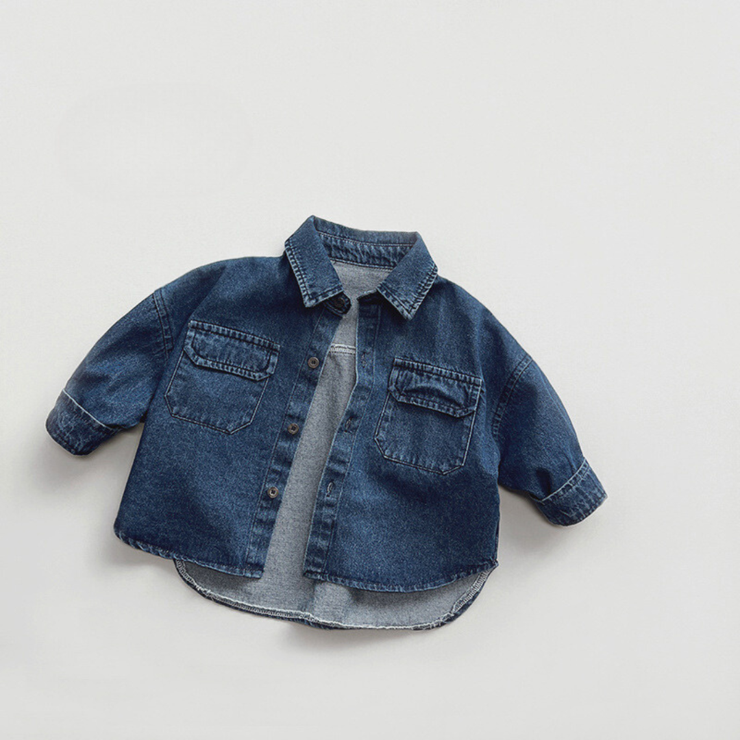 【BABY】ポケ付きデニムシャツ CawaKomostore