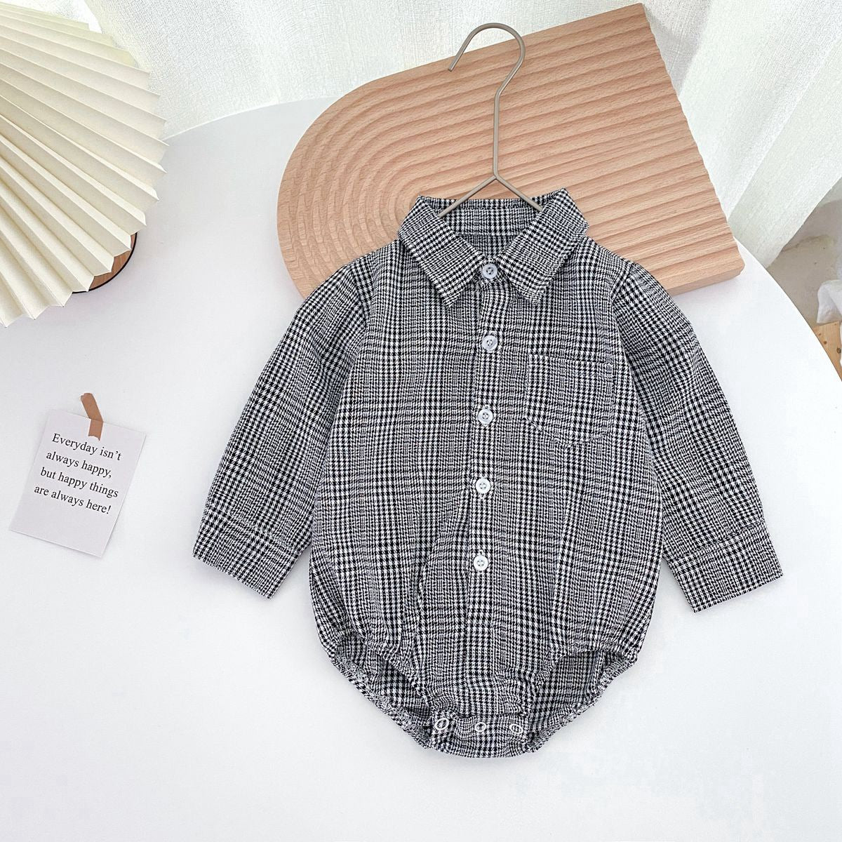 【BABY】グレンチェック ロンパース CawaKomostore