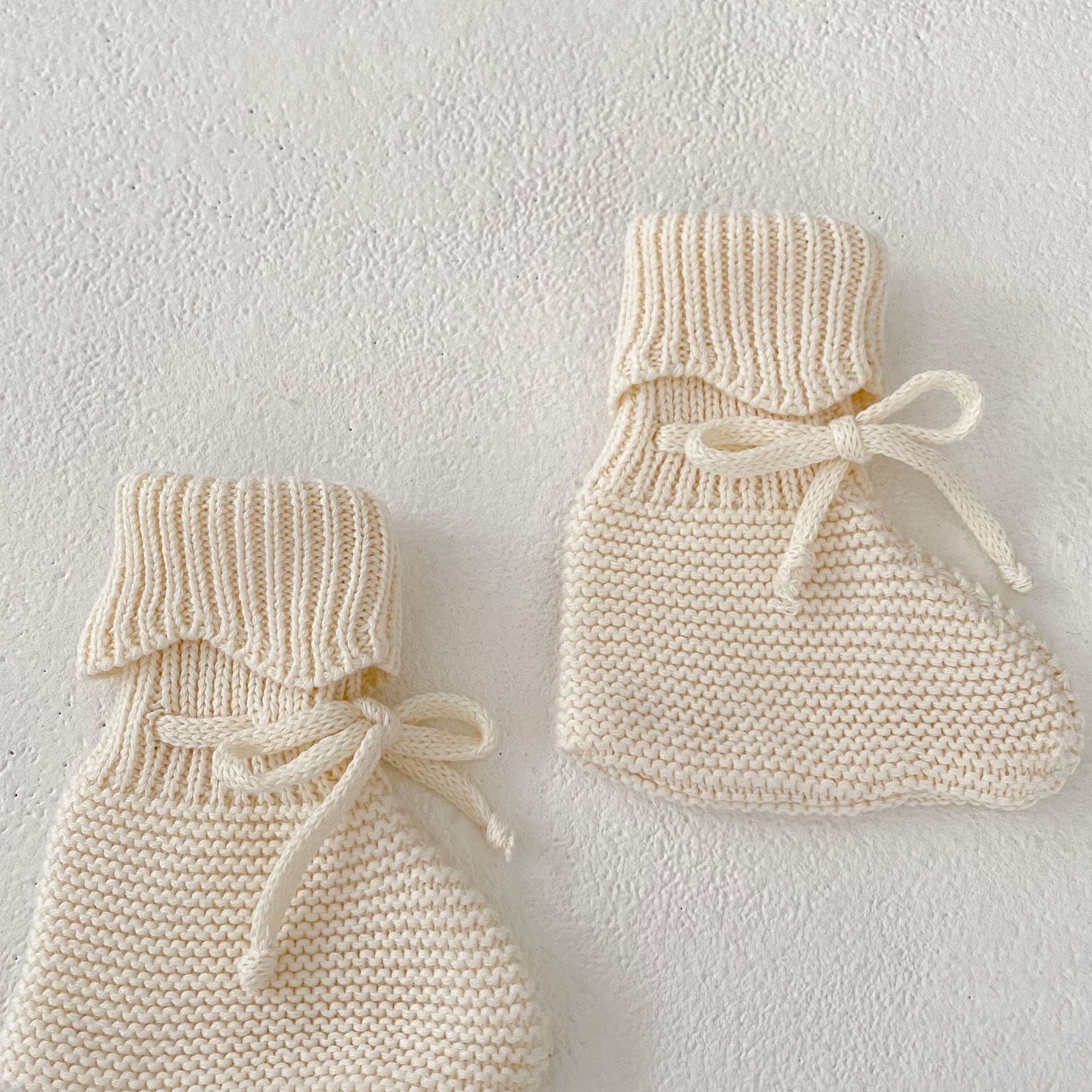 【BABY】フラワーデザインニット(ニット帽・カーディガン・パンツ・靴下) CawaKomostore