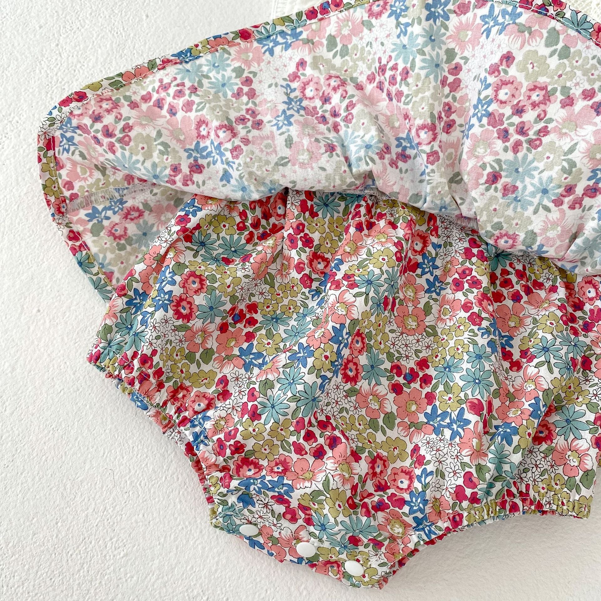 【BABY】レースフリル花柄ロンパース🌸 CawaKomostore