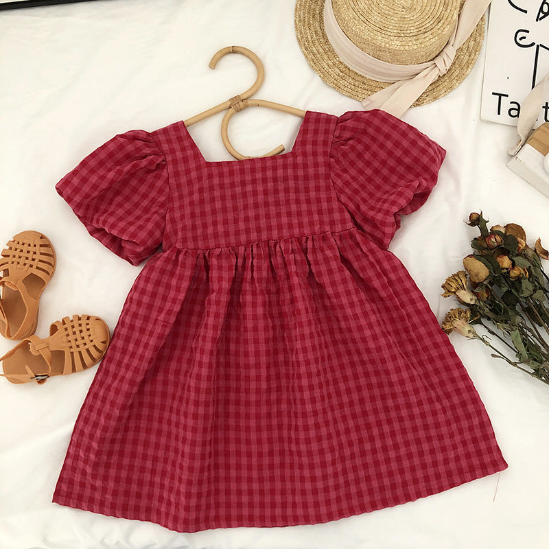 【GIRL】レッドチェック柄ワンピース CawaKomostore