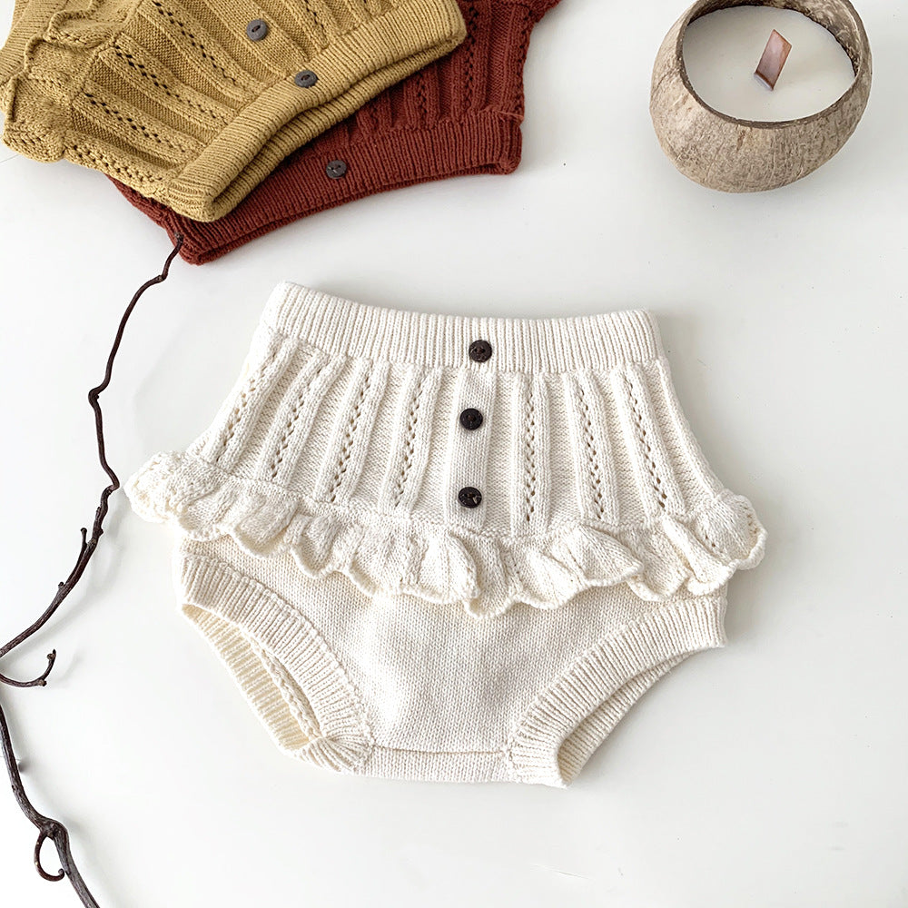 【BABY】フリルニット編みブルマ(3colors) CawaKomostore