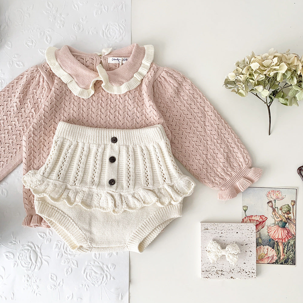 【BABY】フリルニット編みブルマ(3colors) CawaKomostore