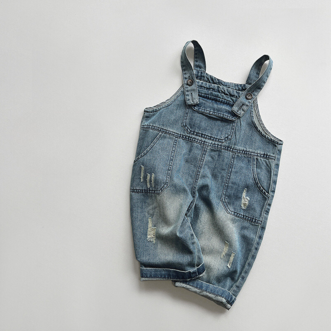 【BABY】ダメージデニムオーバーオール CawaKomostore