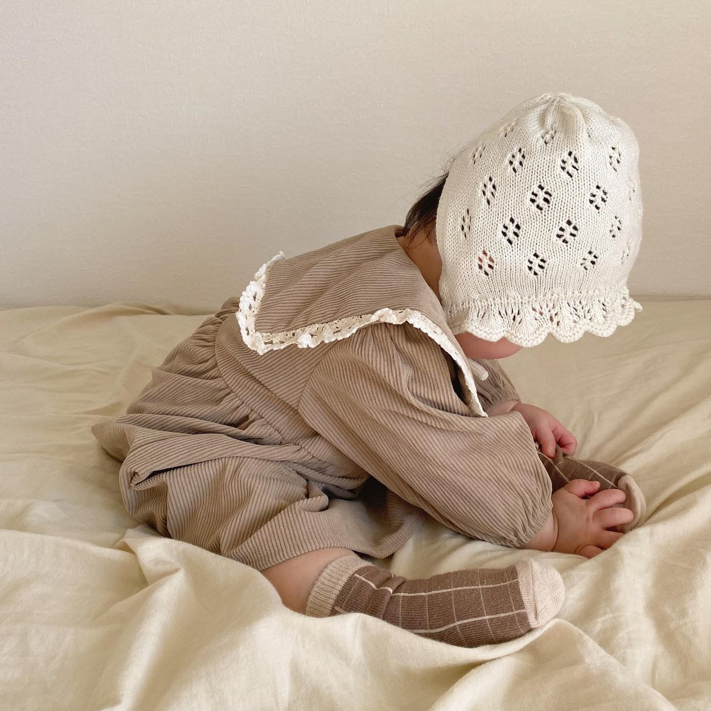 【BABY】フリル襟コーデュロイワンピース CawaKomostore