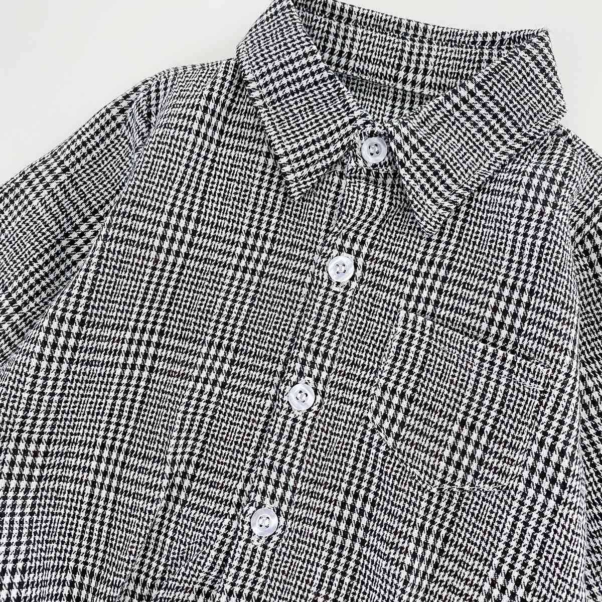 【BABY】グレンチェック ロンパース CawaKomostore