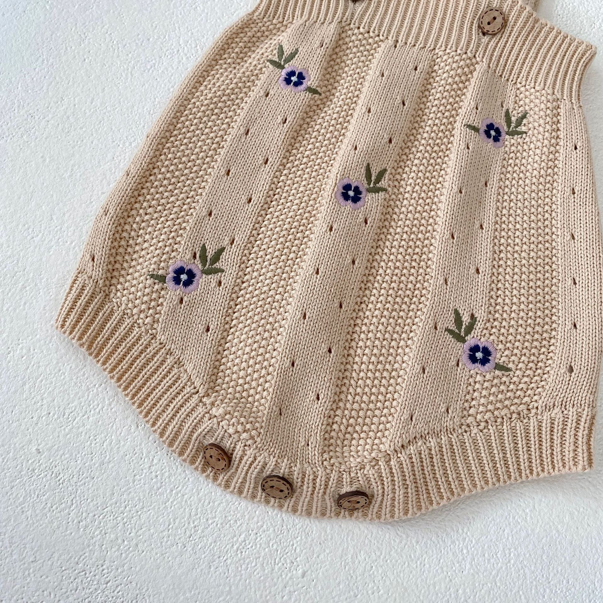 【BABY】 デザインニットフラワーカーディガン/サロペット CawaKomostore
