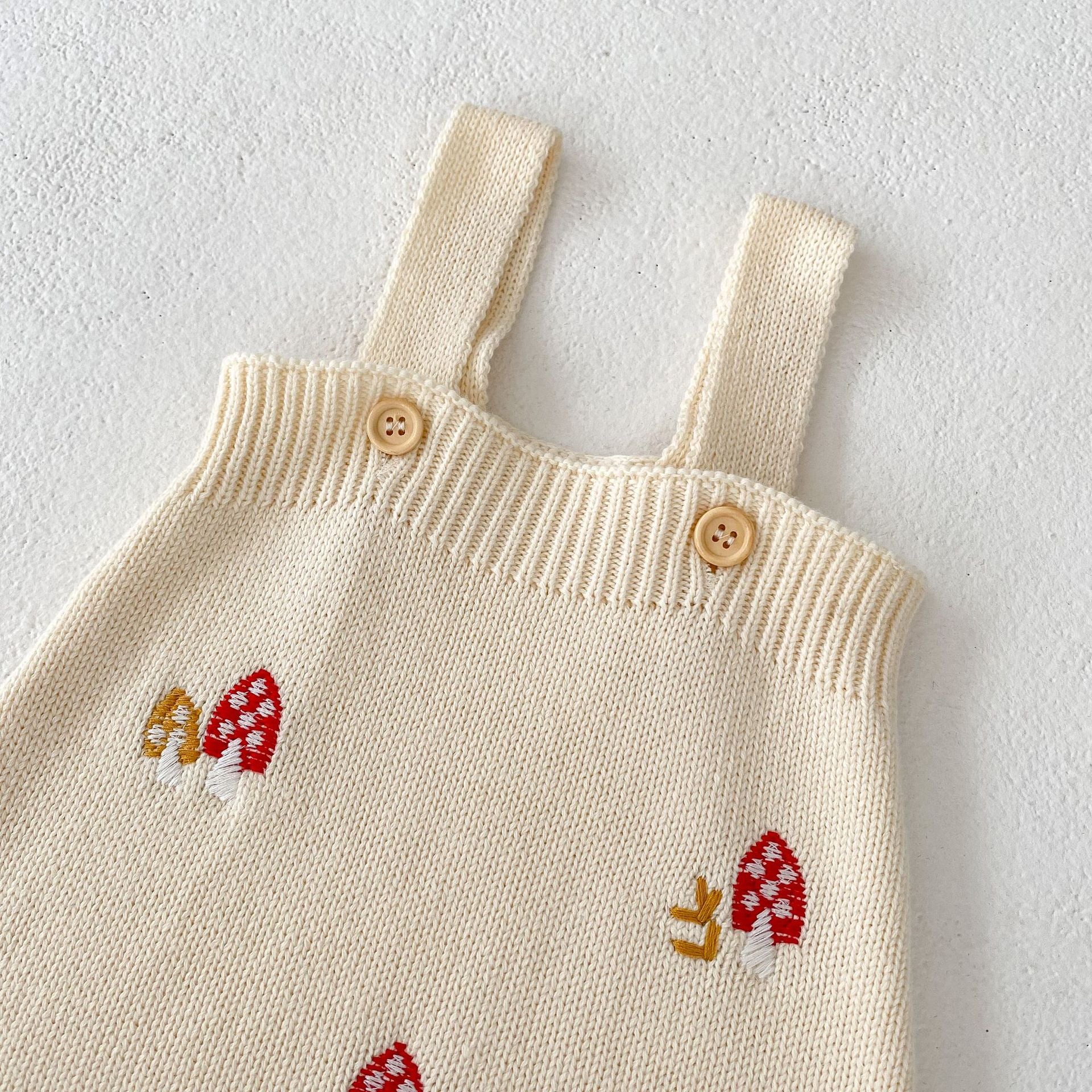 【BABY】 キノコ刺繡カーディガン/サロペット CawaKomostore