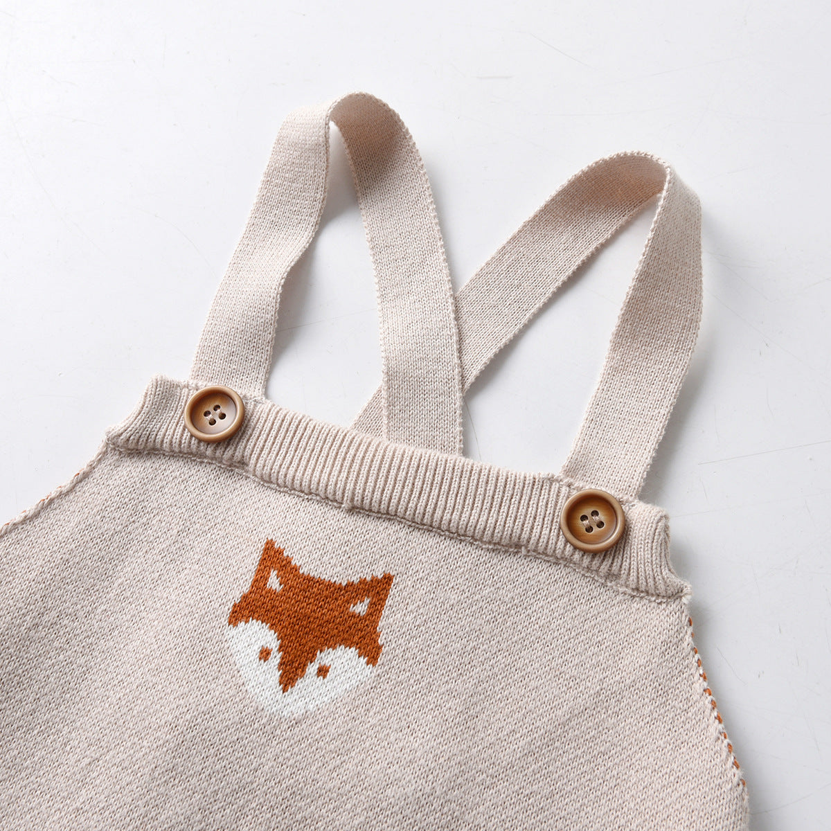 【BABY】きつねさんニットサロペット🦊🦊🦊 CawaKomostore