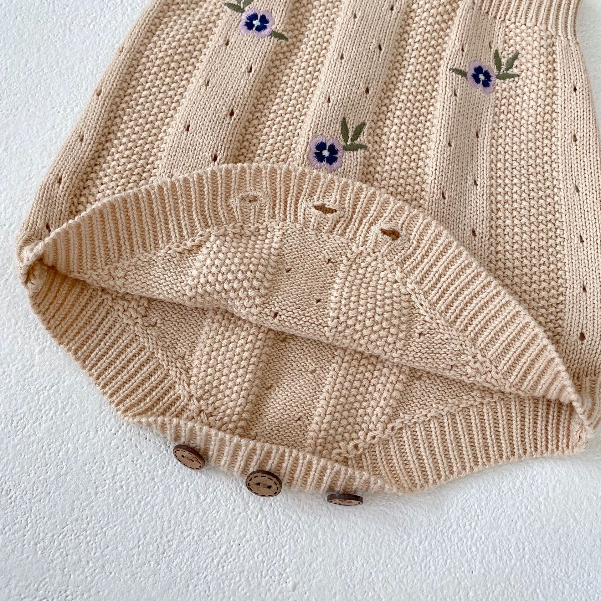 【BABY】 デザインニットフラワーカーディガン/サロペット CawaKomostore