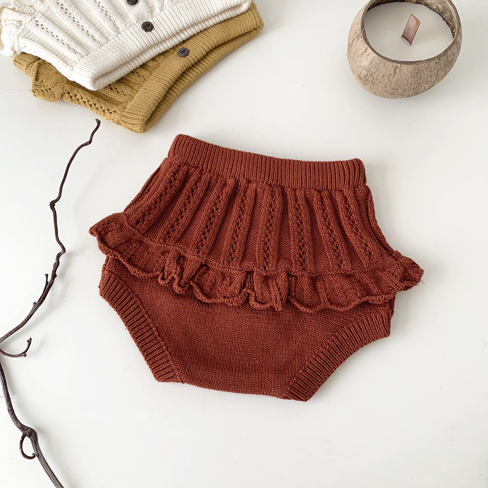 【BABY】フリルニット編みブルマ(3colors) CawaKomostore