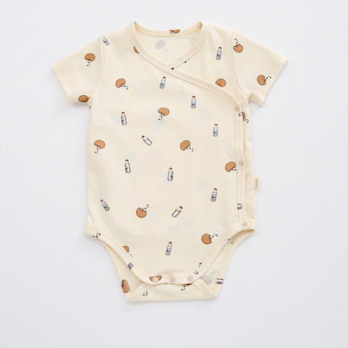 【BABY】総柄デザイン半袖肌着ロンパース 8style CawaKomostore