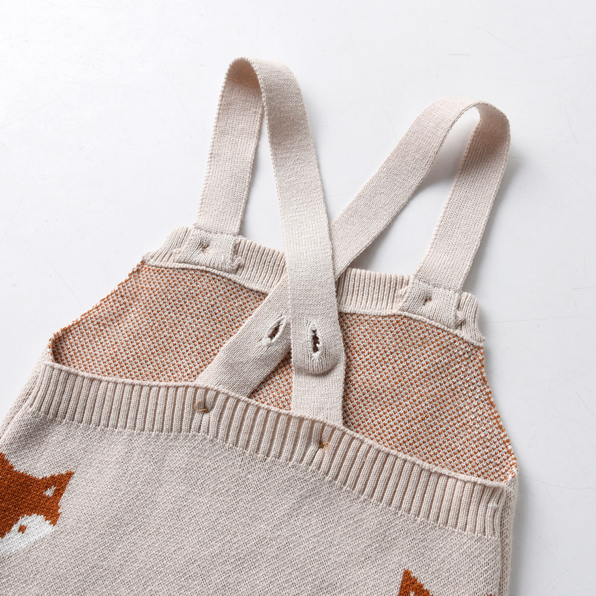 【BABY】きつねさんニットサロペット🦊🦊🦊 CawaKomostore