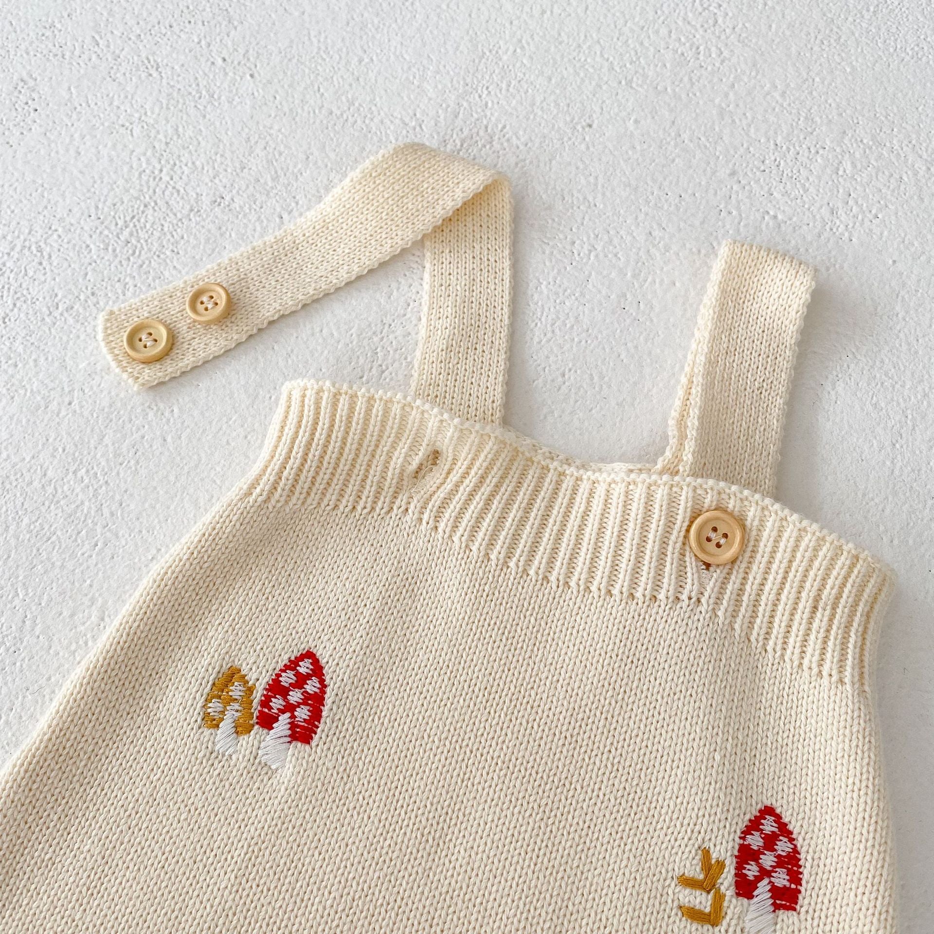 【BABY】 キノコ刺繡カーディガン/サロペット CawaKomostore