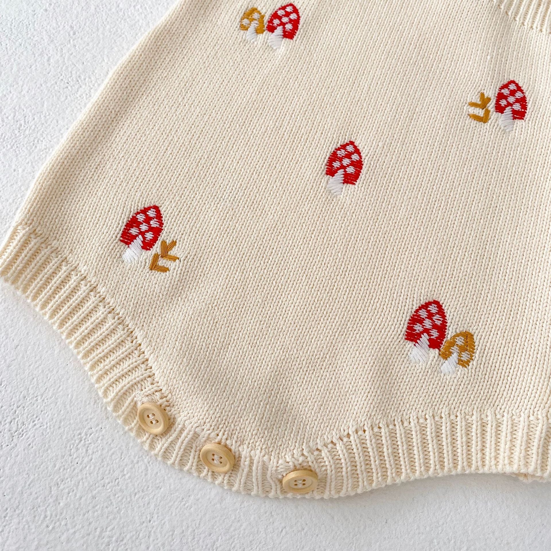 【BABY】 キノコ刺繡カーディガン/サロペット CawaKomostore