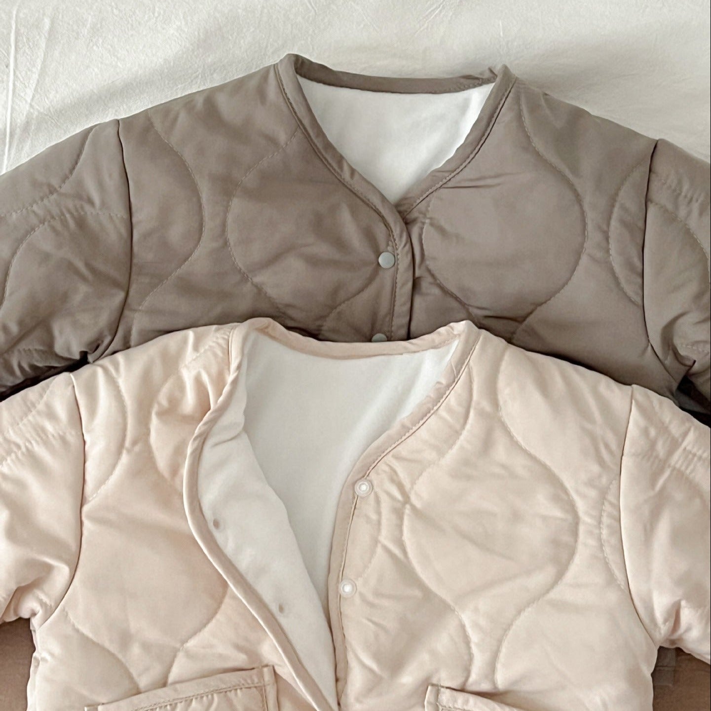 【BABY】ノーカラーキルティング セットアップ CawaKomostore