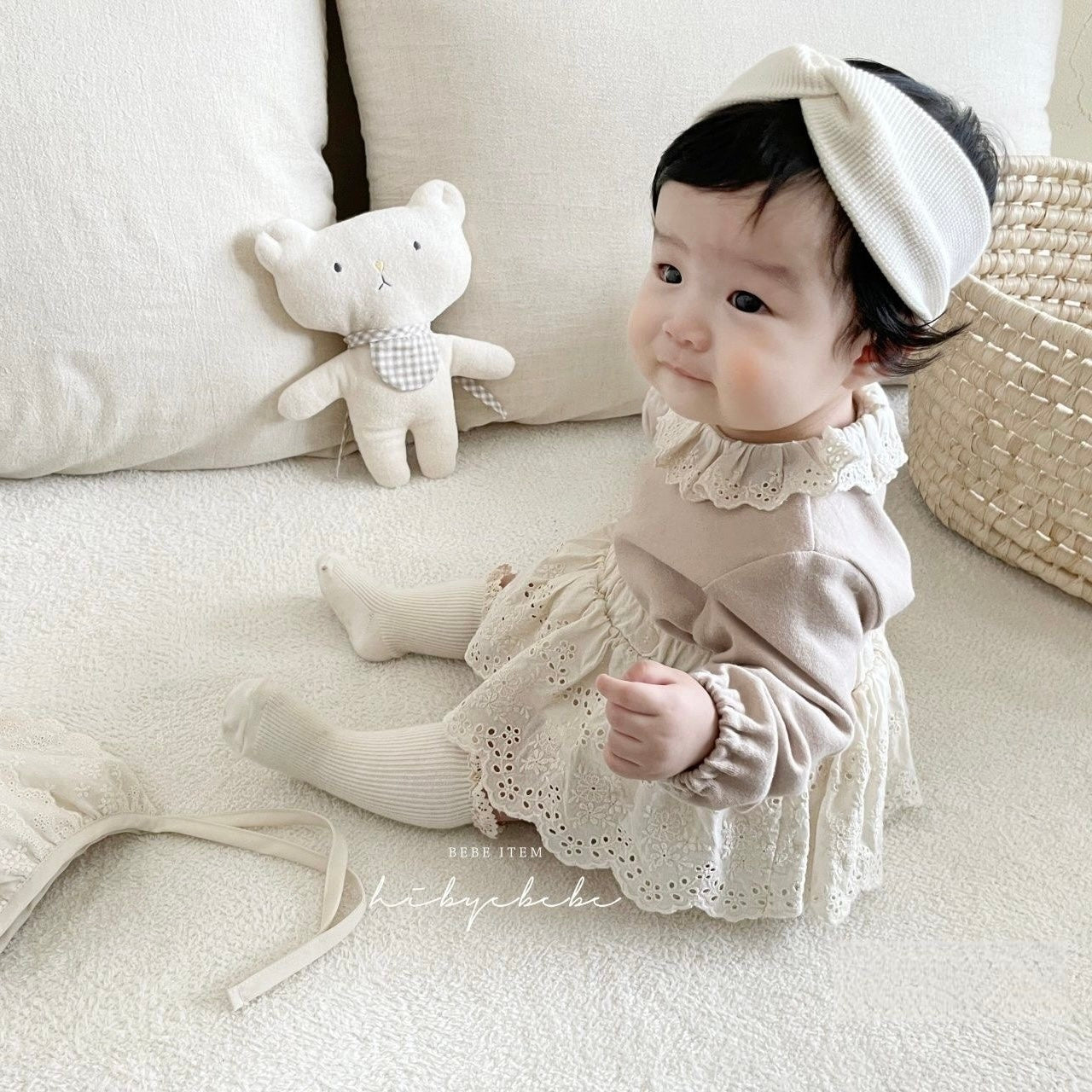 【BABY】サスペンダー付きアイレットレーススカートブルマ CawaKomostore