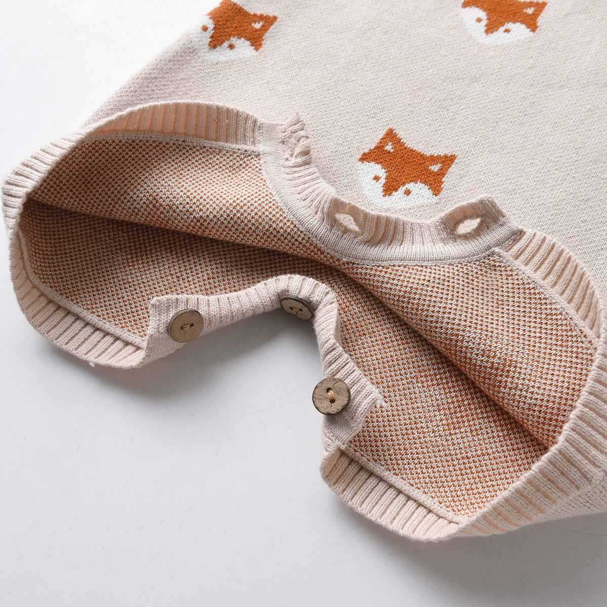 【BABY】きつねさんニットサロペット🦊🦊🦊 CawaKomostore