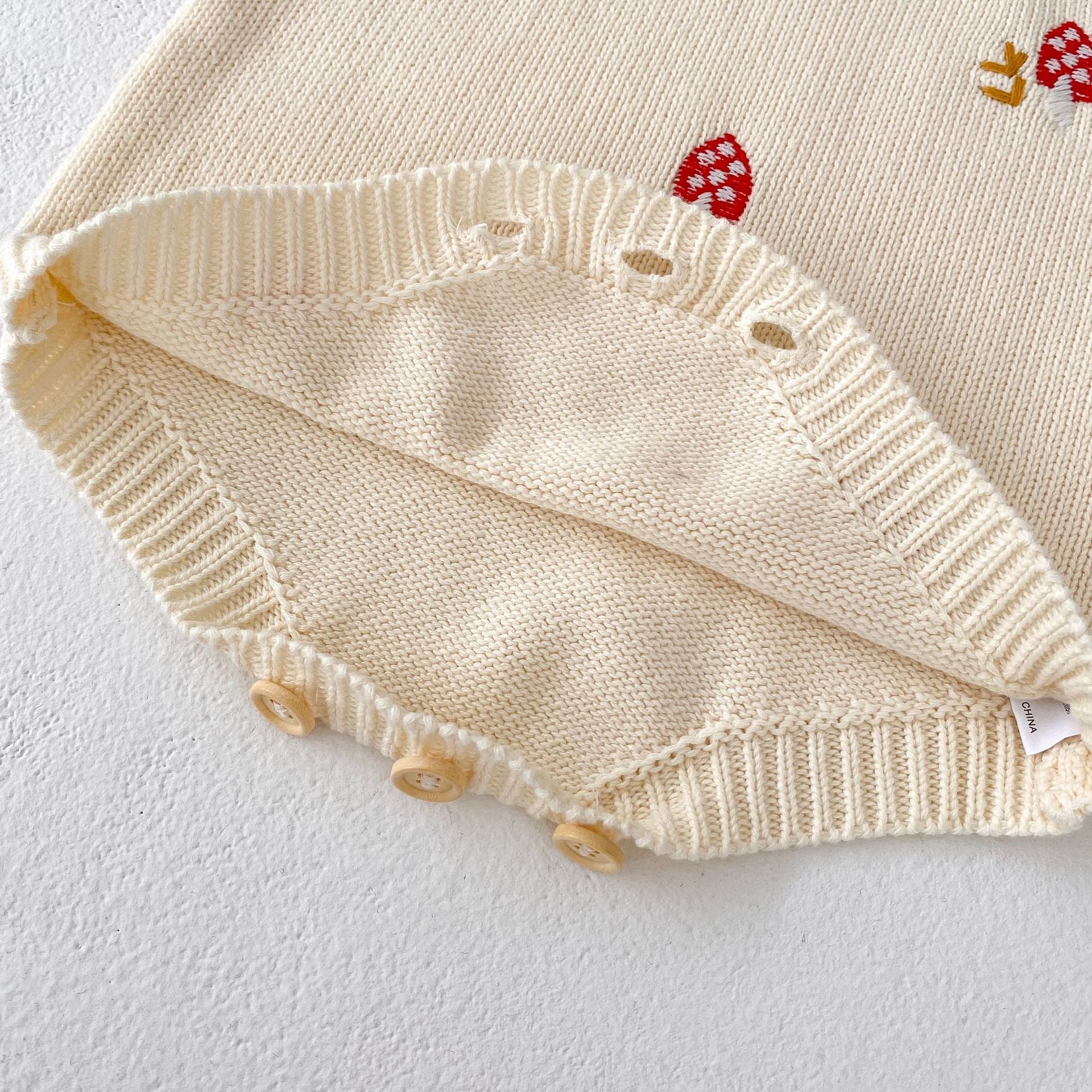 【BABY】 キノコ刺繡カーディガン/サロペット CawaKomostore