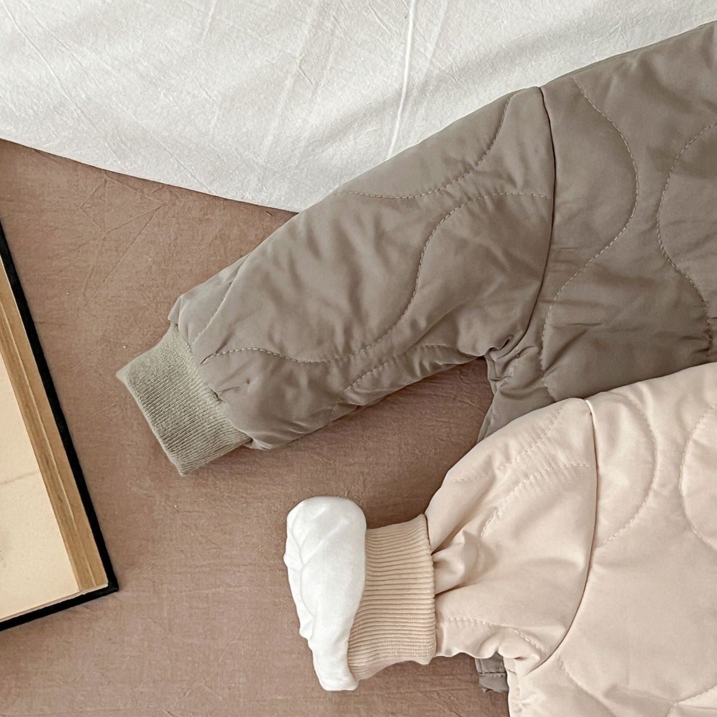 【BABY】ノーカラーキルティング セットアップ CawaKomostore