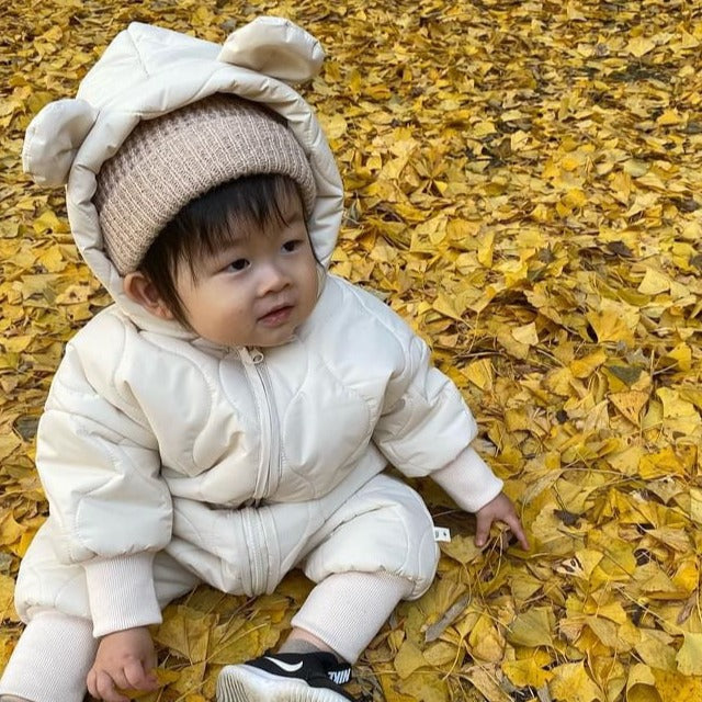 【BABY】キルティングBEARジャンパースーツ CawaKomostore