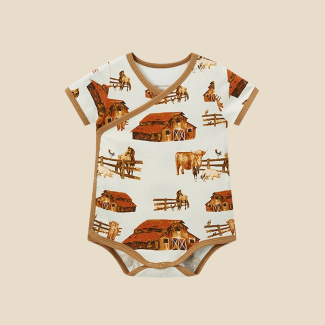 【BABY】アニマル総柄デザイン プリントロンパース CawaKomostore