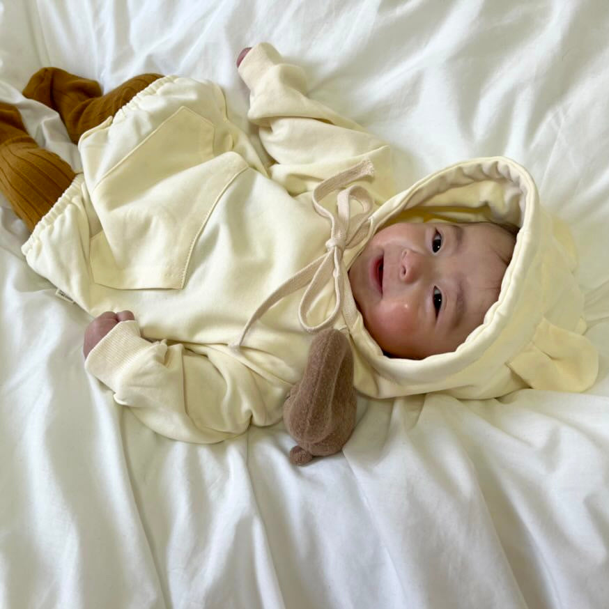 【BABY】くま耳フーディーロンパース CawaKomostore