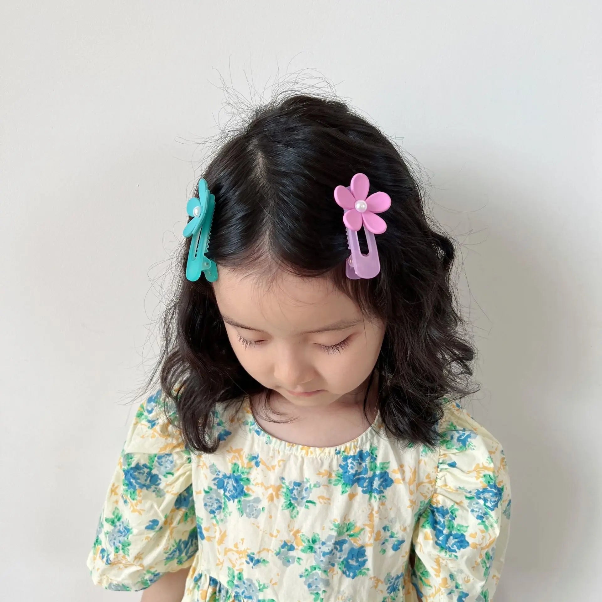 【ヘアアクセサリー】カワイイカラフル花ちゃん・ヘアピン3点セット CawaKomostore