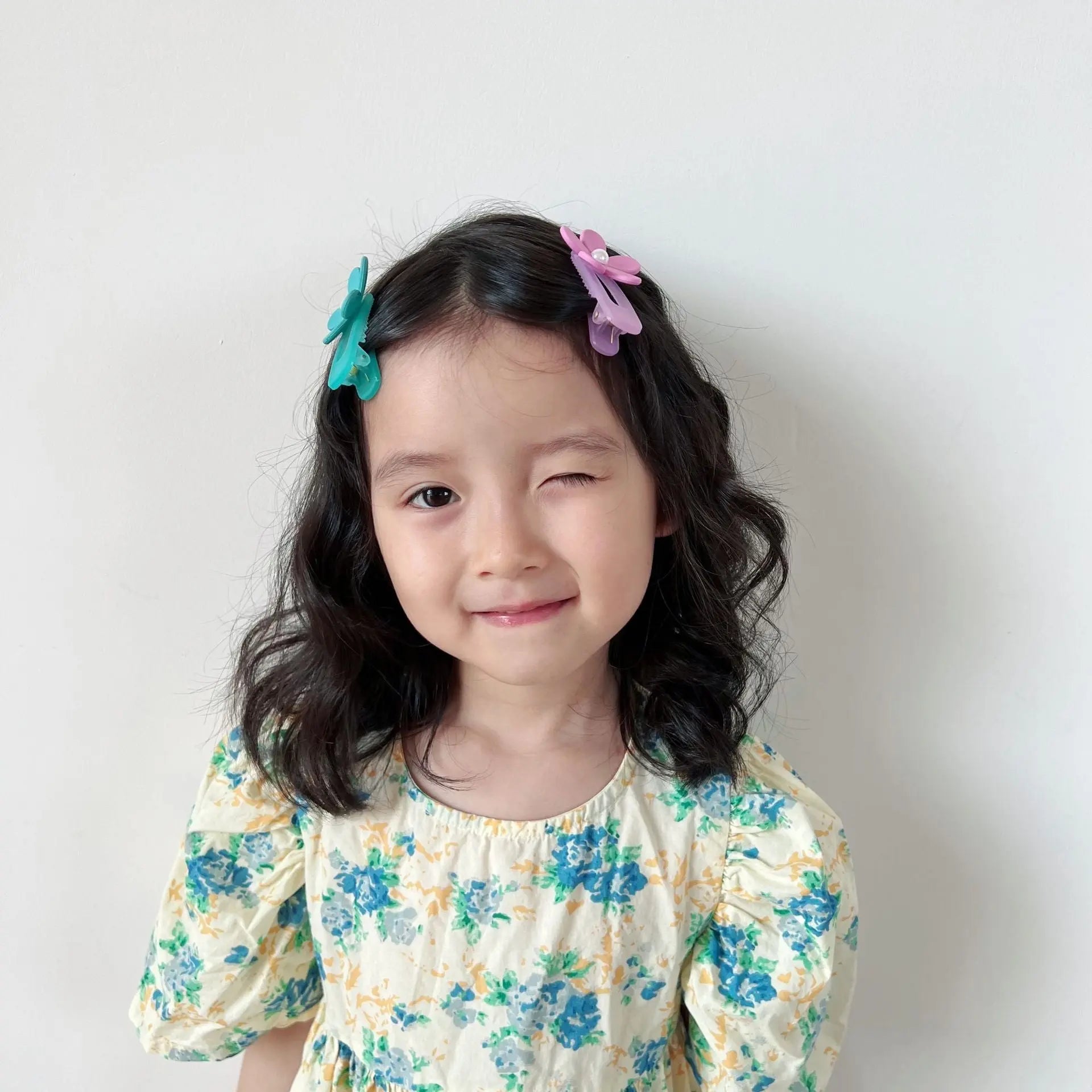 【ヘアアクセサリー】カワイイカラフル花ちゃん・ヘアピン3点セット CawaKomostore
