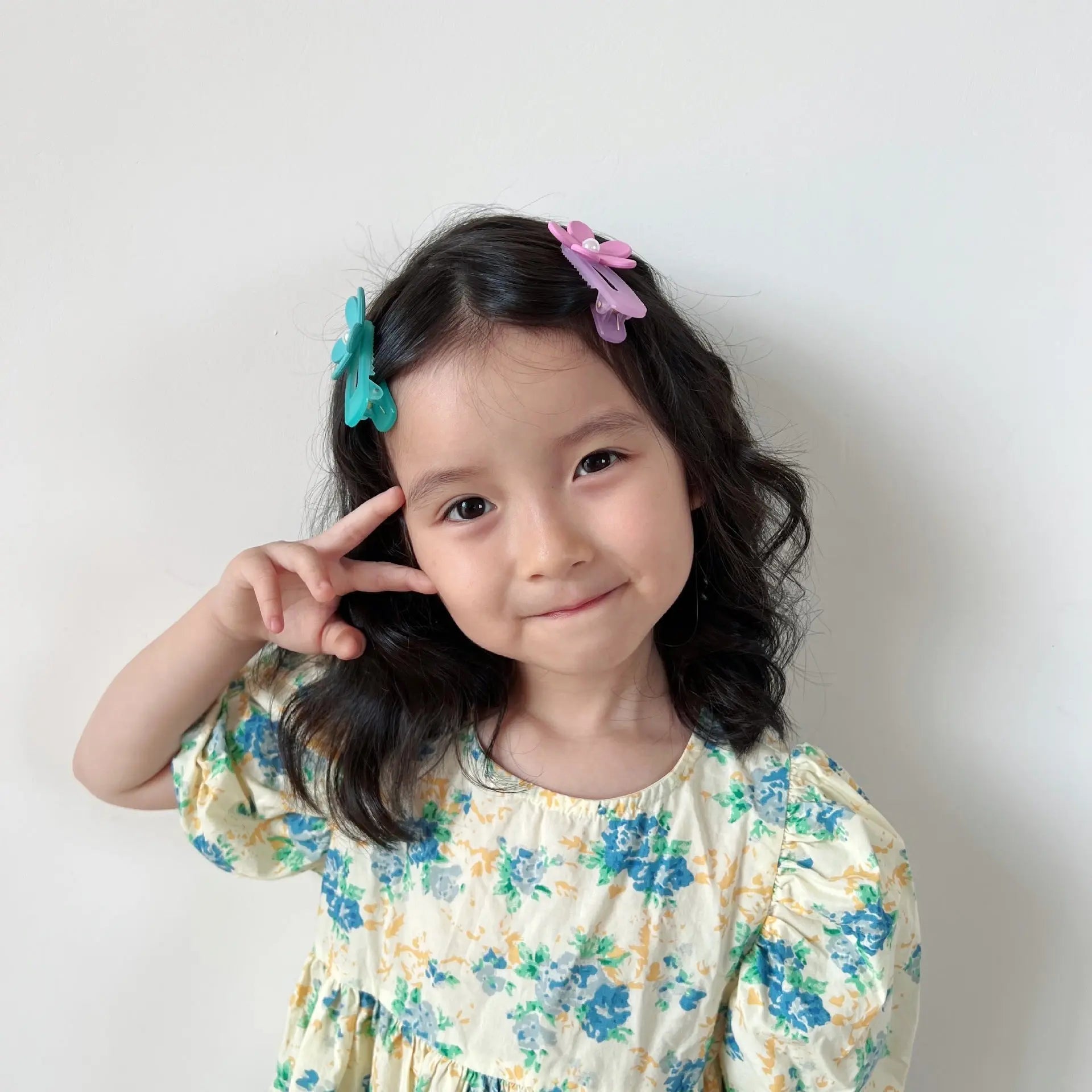 【ヘアアクセサリー】カワイイカラフル花ちゃん・ヘアピン3点セット CawaKomostore