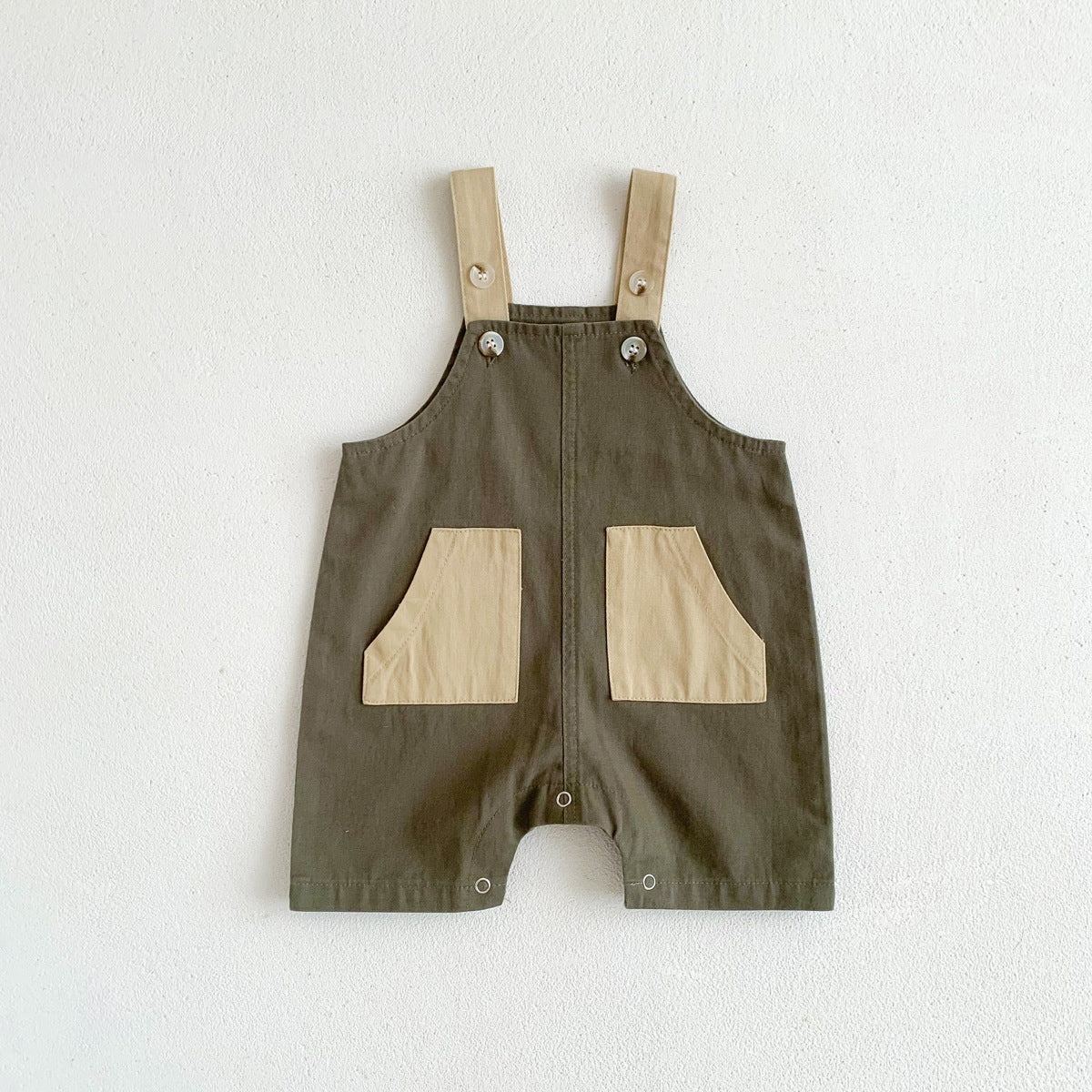 【BABY】バイカラーデザインオーバーオール CawaKomostore