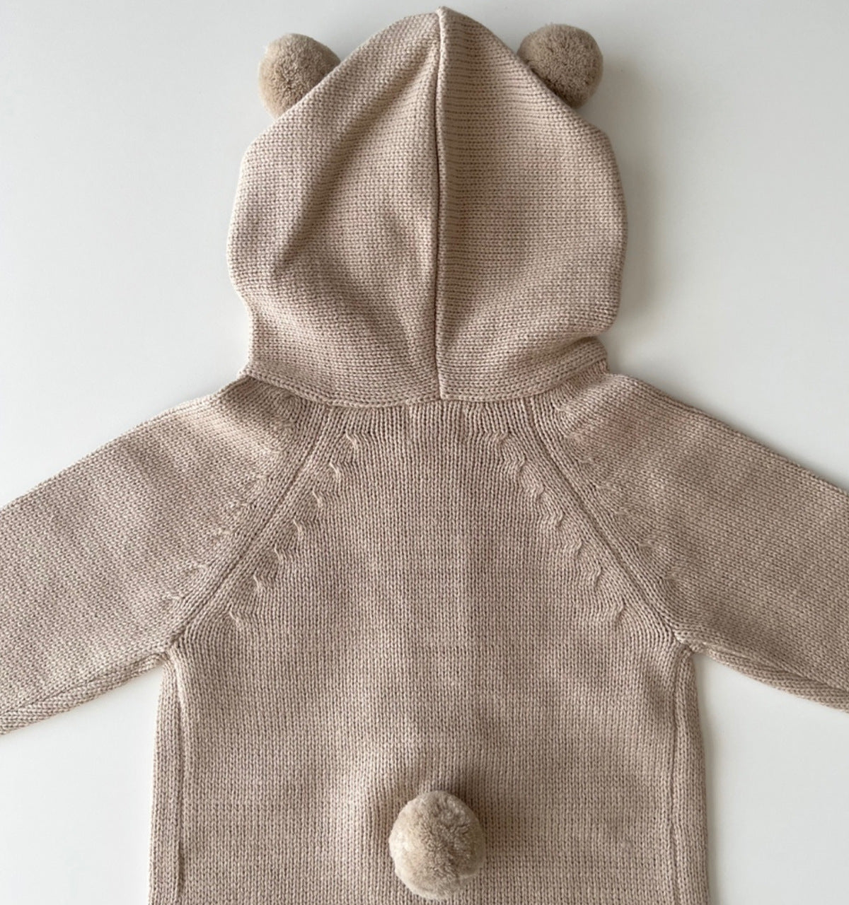 【BABY】くま耳ニットフード付きロンパース CawaKomostore