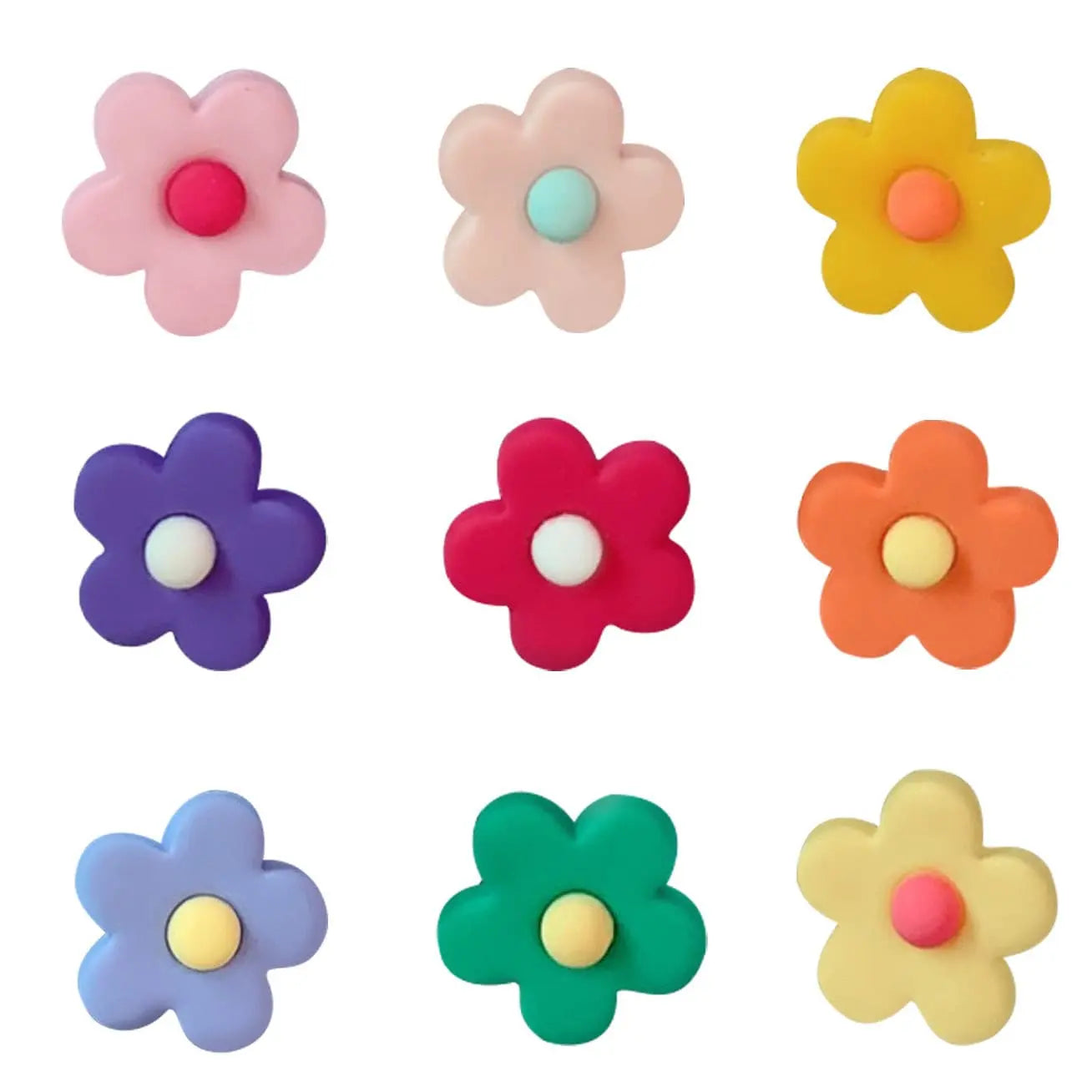 【ブローチ】カラフルなお花のプローチ・5点セット CawaKomostore
