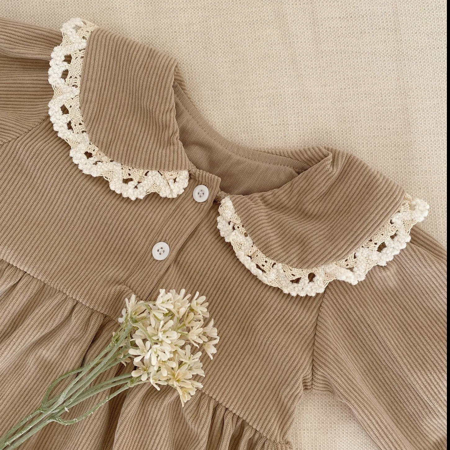 【BABY】フリル襟コーデュロイワンピース CawaKomostore
