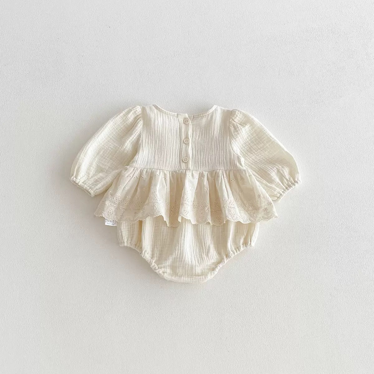 【BABY】ふんわりモノクロレースビスチェロンパース（2colors）