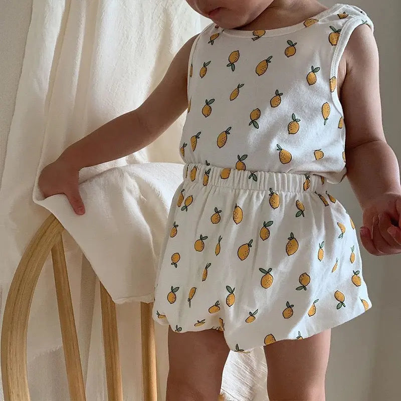 【BABY】くま柄＆レモン柄セットアップ CawaKomostore