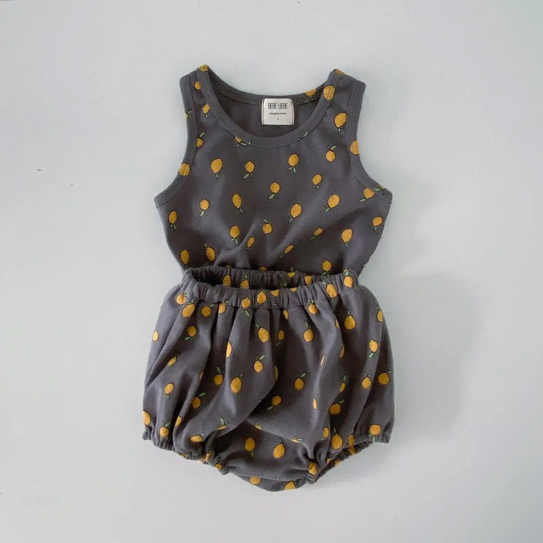 【BABY】くま柄＆レモン柄セットアップ CawaKomostore