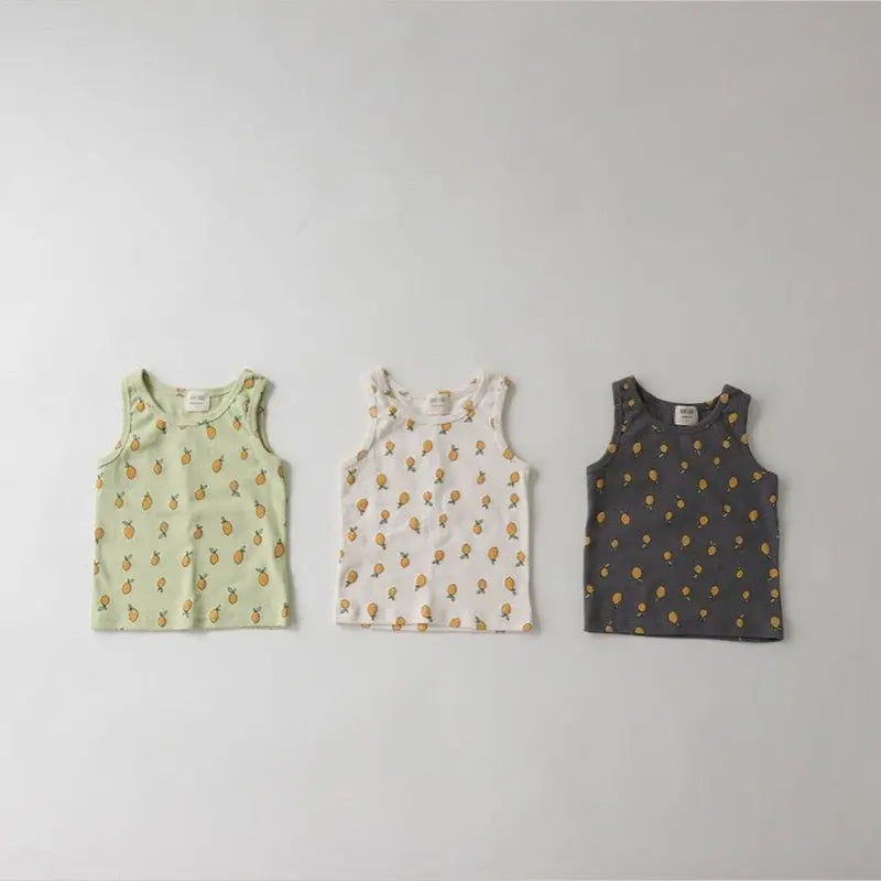 【BABY】くま柄＆レモン柄セットアップ CawaKomostore