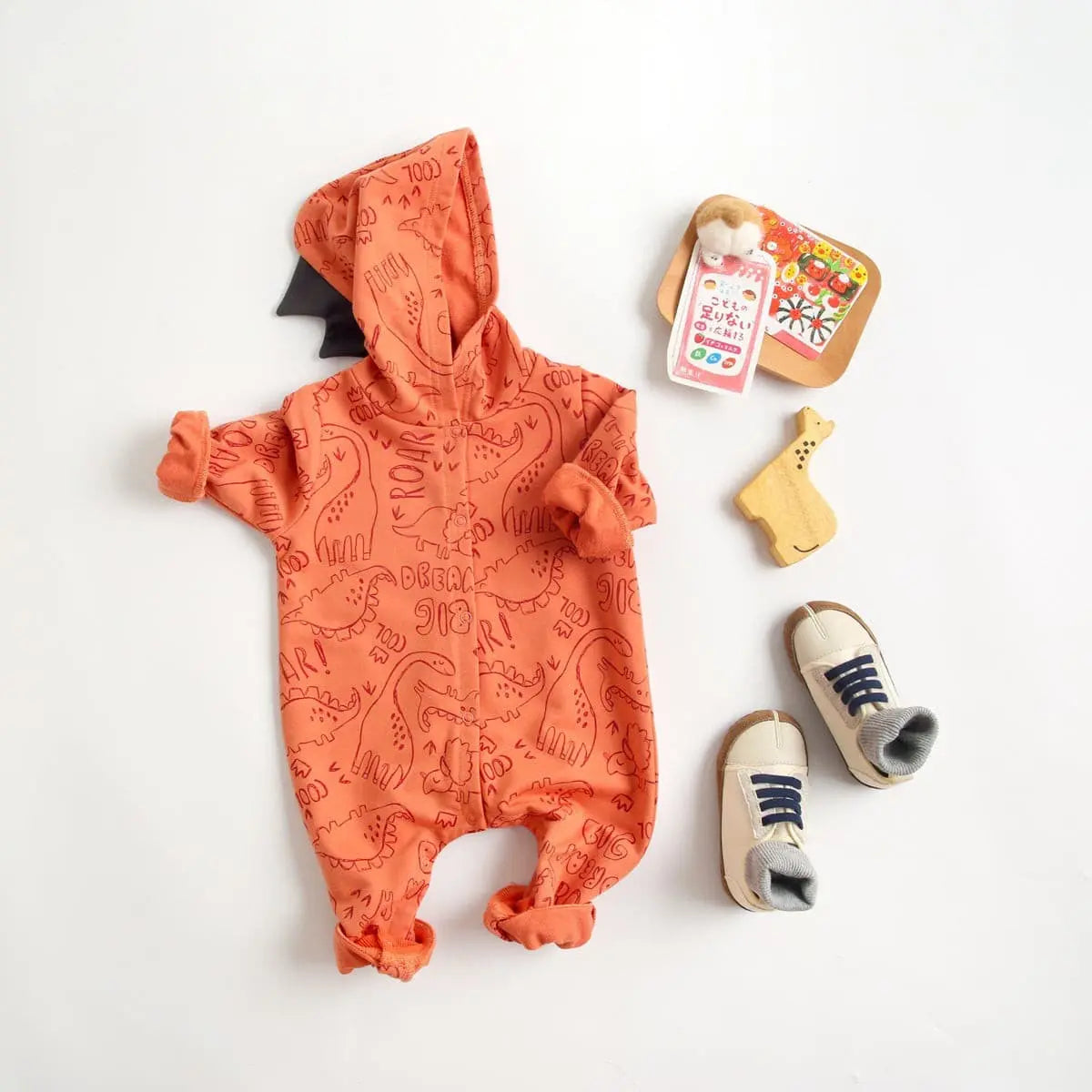 【BABY】恐竜コスチューム風フーディーカバオール CawaKomostore