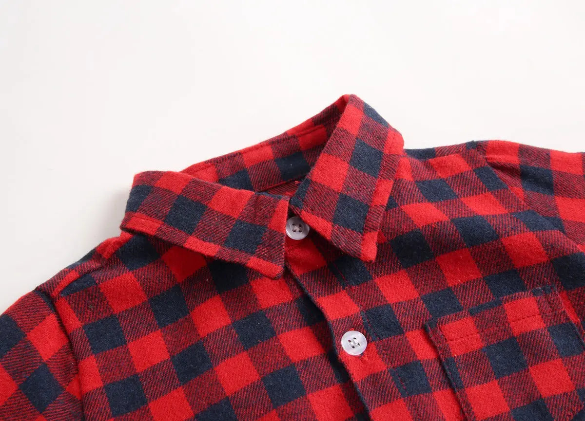 【BABY】チェック柄シャツロンパース CawaKomostore
