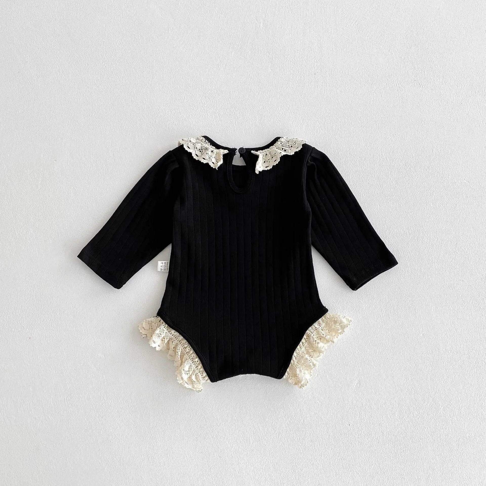 【BABY】 アイレットレースリブロンパース( 3color) - CawaKomostore