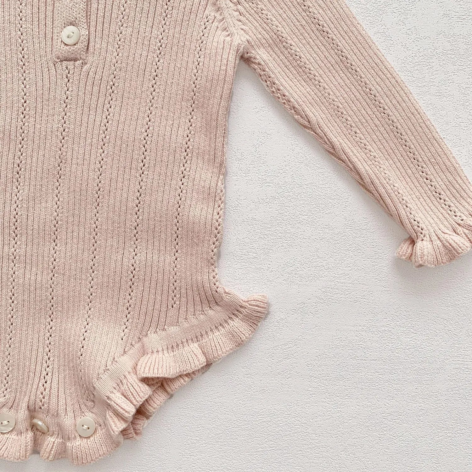 【BABY】 ナチュラルレースフリルロンパース - CawaKomostore