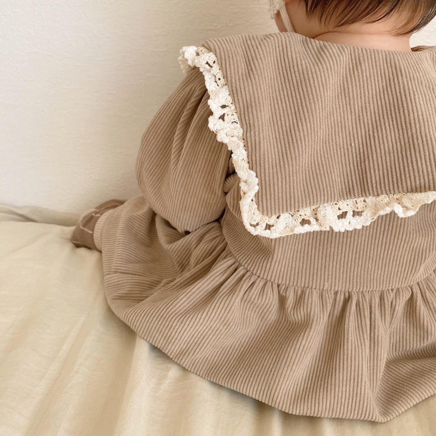 【BABY】フリル襟コーデュロイワンピース CawaKomostore