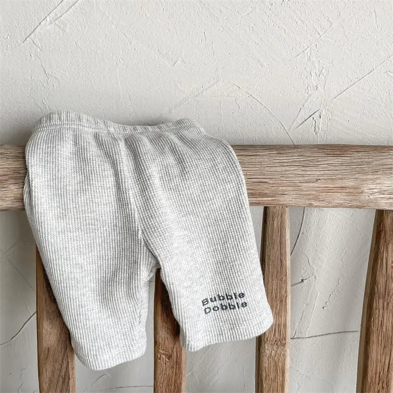 【GIRL】ハーフワッフルレギンスパンツ CawaKomostore