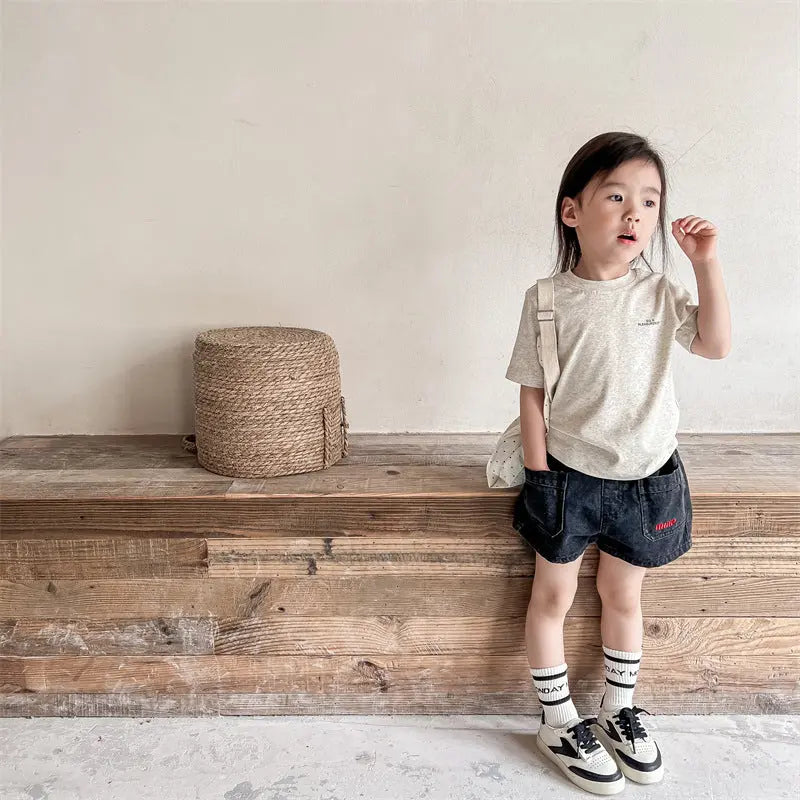 【GIRL】可愛い デニムショートパンツ CawaKomostore