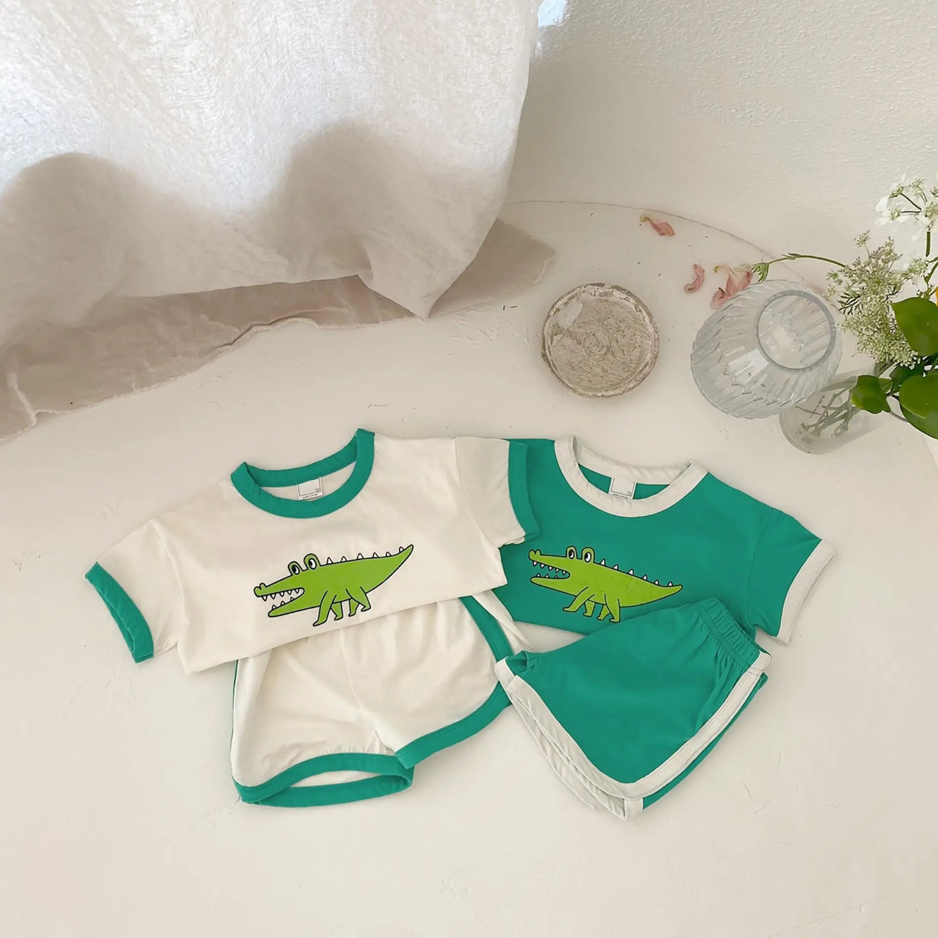 【GIRL・BOY】ワニさんセットアップ CawaKomostore