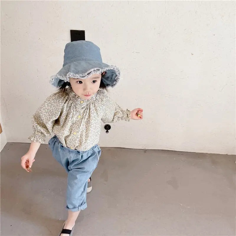 【GIRL・BOY】ハイウエストテーパードデニムパンツ CawaKomostore