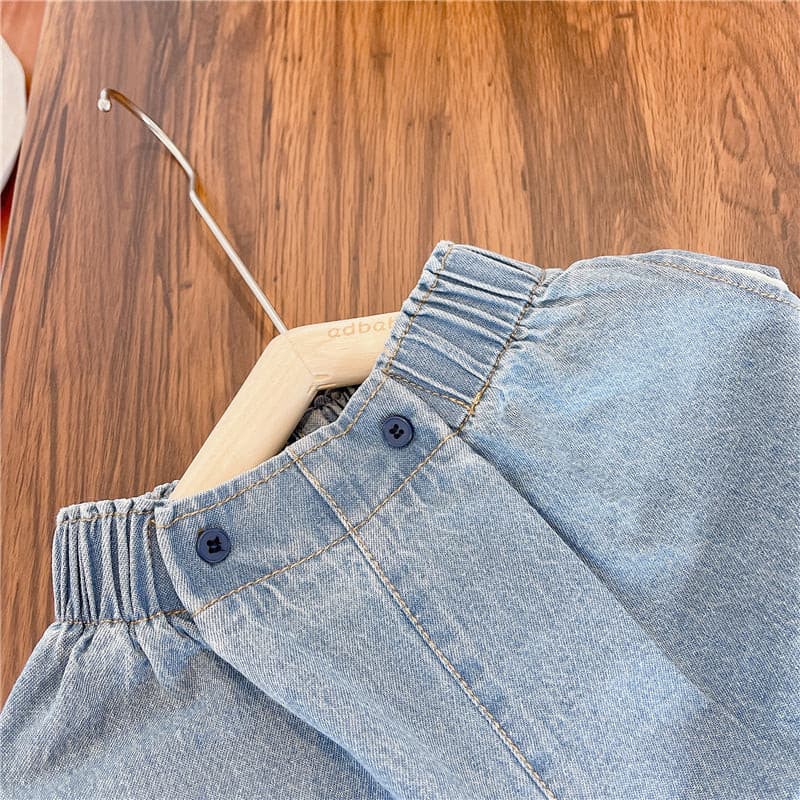 【GIRL・BOY】ハイウエストテーパードデニムパンツ CawaKomostore